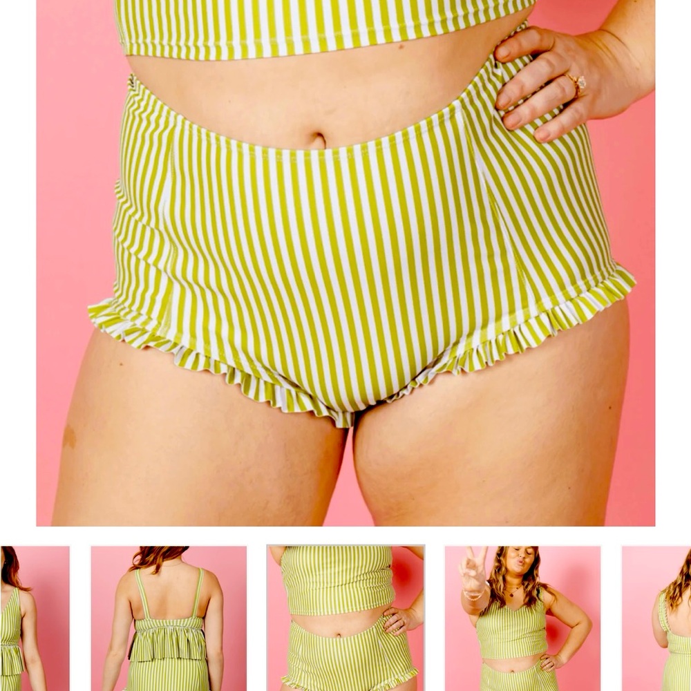 New Kortni Jeane Ruffled Swim Bottoms